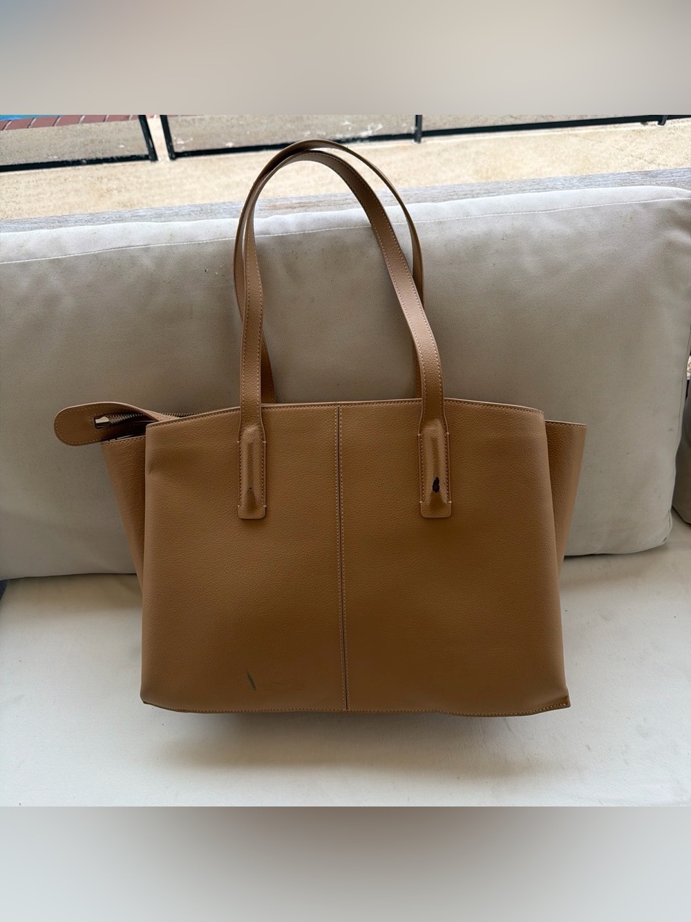 Freja New York Paloma Tote Tan Camel Large Work Bag